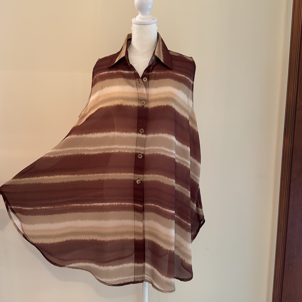 La Palapa Flowy Semi‎ Sheer Bathing Suit Coverup NWOT